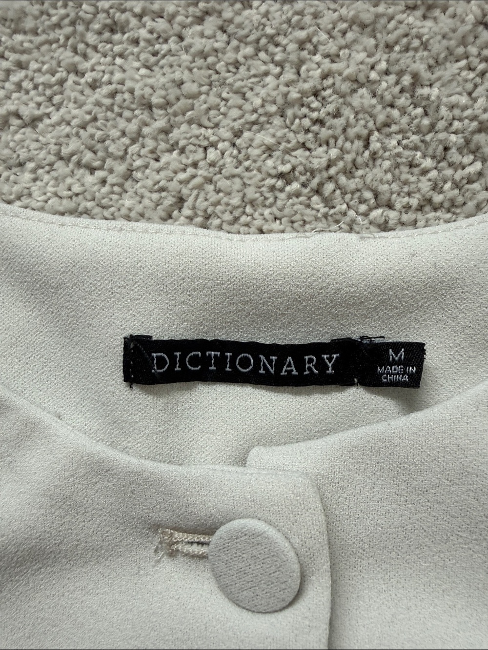 Dictionary Button-up Blouse Size Medium - Picture 2 of 3